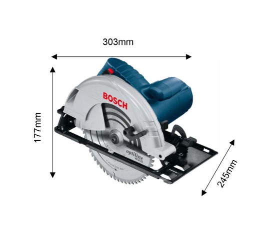 Bosch GKS 9 Professional Circular Saw – Compact Circular Saw for Wood Cutting, Carpentry Work, and Professional Workshop Applications